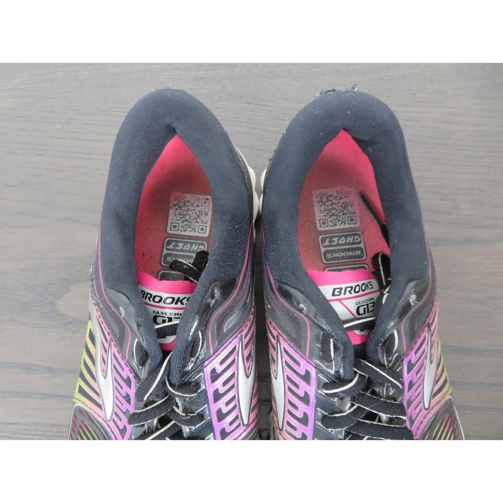 Brooks Glycerin 13 Shoes Womens 8 Black Pink Running Sneakers Road 12019 B019 - Picture 3 of 10